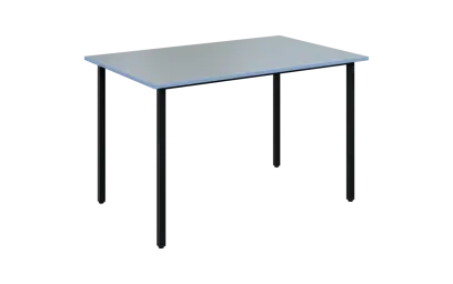 JSB 120N Jídelní stůl 1200 x 800 mm, deska šedá s hranou blankyt / podnož černá